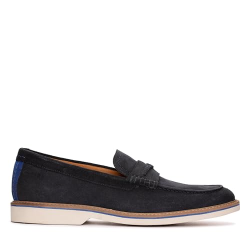 Clarks Herren Atticus LT Slip Slipper, Navy Suede, 40 EU von Clarks