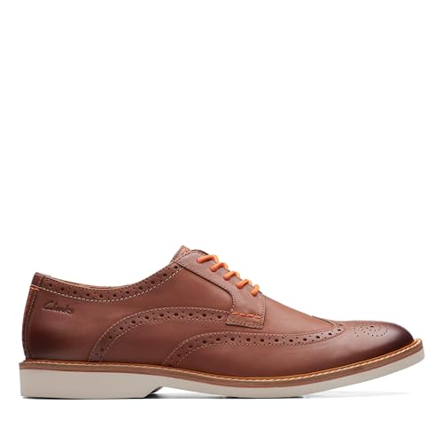 Clarks Herren AtticusLTLimit Oxford, Dark Tan Lea, 41.5 EU von Clarks