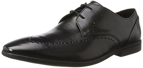 Clarks Herren Bampton Limit Derbys, Schwarz (Black Leather), 44.5 EU von Clarks