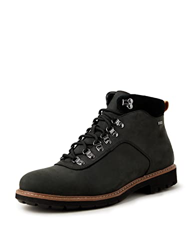 Clarks Herren BatcombeAlpGTX Biker Boots, Schwarz Black Nubuck Black Nubuck, 42 EU von Clarks