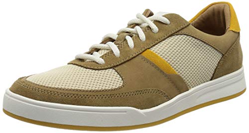 Clarks Herren Bizby Lace Sneaker, Dunkle Sandkombination., 40 EU von Clarks