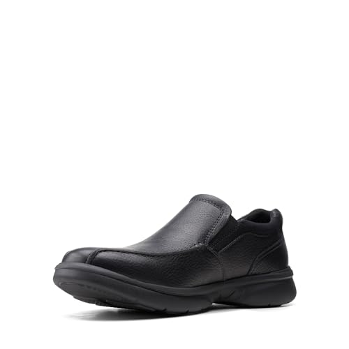 Clarks Herren Bradley Step Slipper, Schwarzes Trommelleder, 42 EU von Clarks