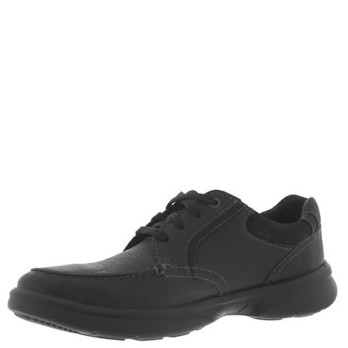 Clarks Herren Bradley Vibe Oxford, Schwarzes Trommelleder, 47 EU von Clarks