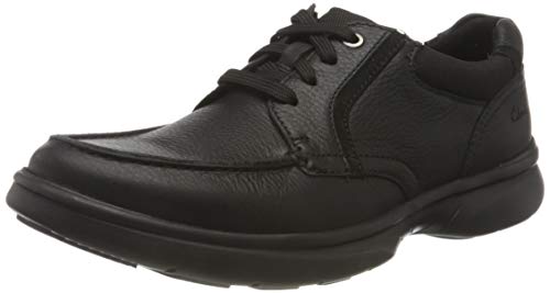 Clarks Herren Bradley Vibe Sneaker, Black Tumbled Leather,47 EU von Clarks