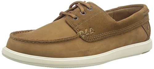 Clarks Herren Bratton Boat Boat Shoe, Dark Tan Nubuck, 41.5 EU von Clarks