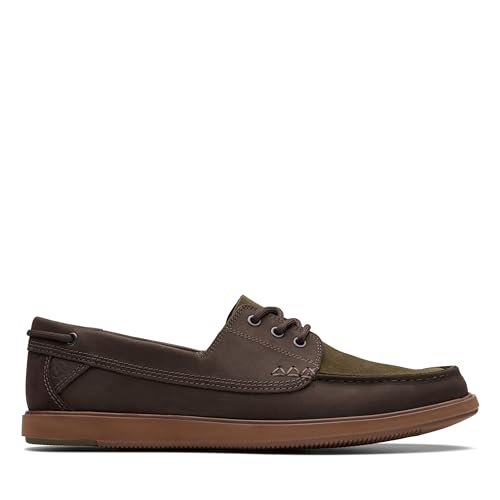 Clarks Herren Bratton Boat Boat Shoe, Dark Brown Nub, 41 EU von Clarks