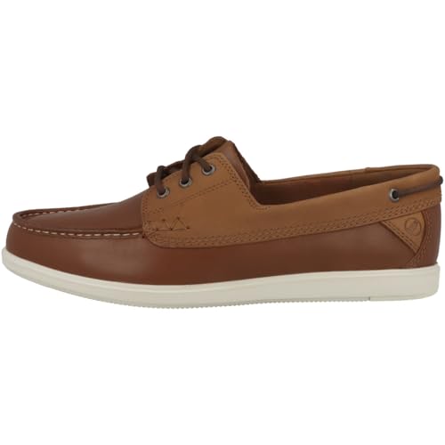 Clarks Herren Bratton Boat Slipper, Dark Tan, 44.5 EU von Clarks