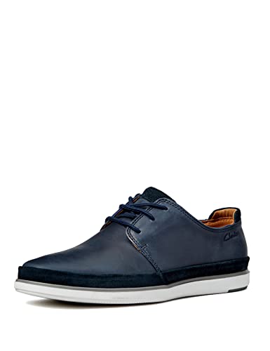 Clarks Herren Bratton Lace Sneaker, Blau, 41 EU von Clarks