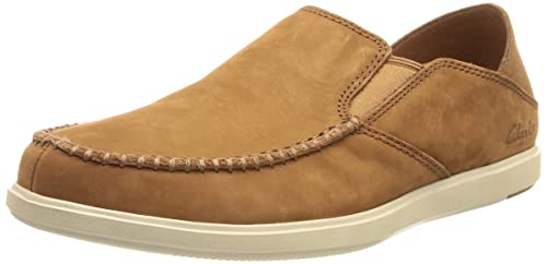 Clarks Herren Bratton Slip Hausschuh, Dunkelbrauner Nubuk, 42.5 EU von Clarks