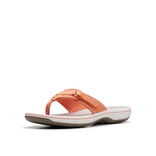 Clarks Herren Breeze Sea Flip-Flop, Mandarine/Pop Synthetik, 43 EU von Clarks