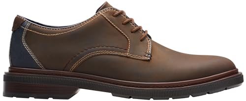 Clarks Herren Burchill Derby, Bienenwachsleder, 43 EU von Clarks