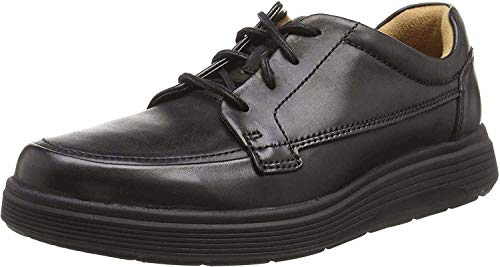 Clarks Herren Burchill Derby -, Schwarzes Leder, 41 EU von Clarks