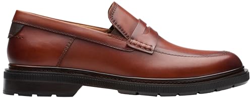 Clarks Herren Burchill Penny Flache Mokassins, Tan Leather, 41 EU von Clarks