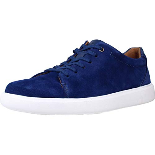 Clarks Herren Cambro Low Chukka Stiefel Sneaker, Blaues Wildleder, 45 EU von Clarks