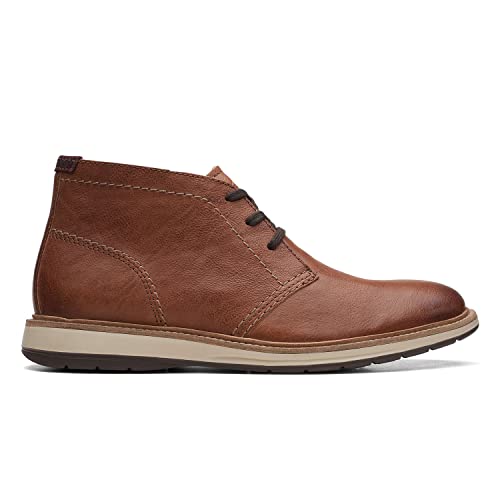 Clarks Herren Chantry Mid Chukka Boot, Tan Leather, 40 EU von Clarks