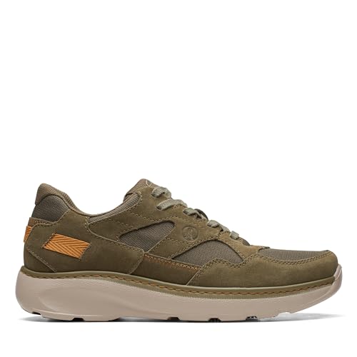 Clarks Herren ChartLite Tor Sneaker, Dark Olive Combi, 39.5 EU von Clarks