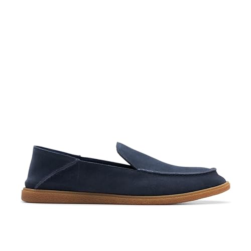 Clarks Herren Clarkbay Step Flacher Slipper, Navy Suede, 44 EU von Clarks