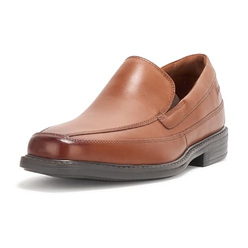 Clarks Herren Cosgrove Free Slipper, Dark Tan Leder, 41 EU Weit von Clarks