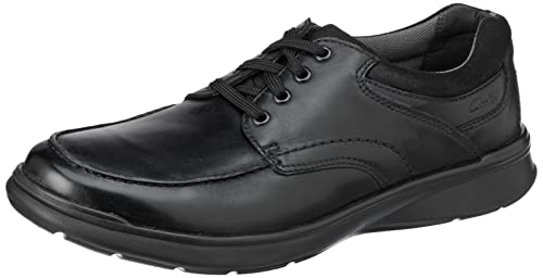 Clarks Herren Cotrell Edge Derby, Schwarz (Black Oily Lea), 44.5 EU von Clarks