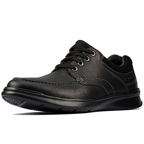 Clarks Herren Cotrell Edge Oxford, Schwarzes Öliges Leder, 42.5 EU Weit von Clarks