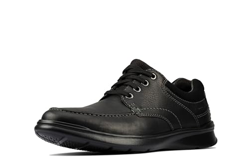 Clarks Herren Cotrell Edge Oxford, Schwarzes Öliges Leder Schwarz, 41 EU von Clarks
