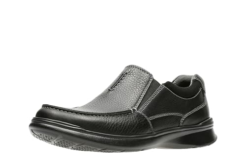 Clarks Herren Cotrell Kostenlos Slipper, Black Oily Leather, 40.5 EU Weit von Clarks