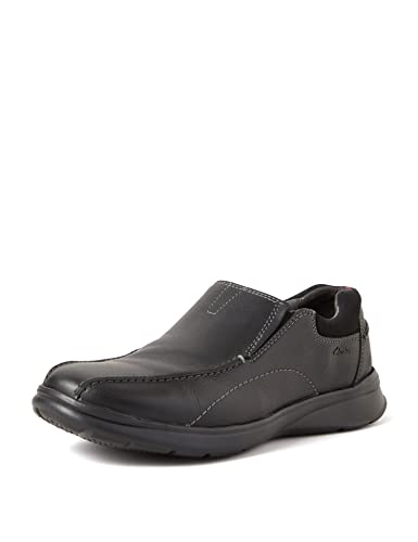 Clarks Herren Cotrell Step Slipper, Schwarz Black Oily Lea, 45 EU von Clarks