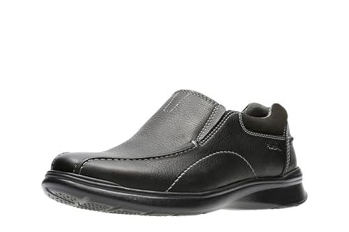 Clarks Herren Cotrell Step Slipper, Schwarz ölig, 44 EU Weit von Clarks