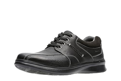 Clarks Herren Cotrell Walk Oxford, Schwarzes Öliges Leder, 42 EU Weit von Clarks