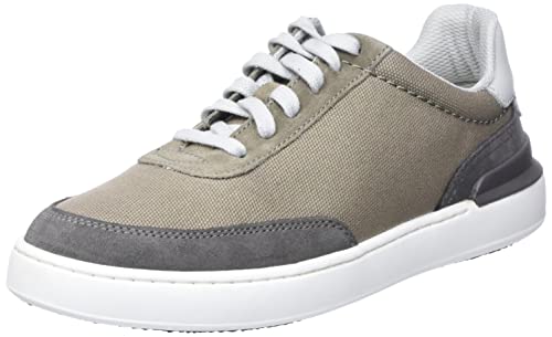 Clarks Herren CourtLite Tor Sneaker, Grey Canvas, 39.5 EU von Clarks