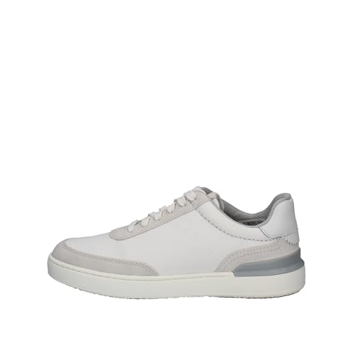 Clarks Herren CourtLite Tor Sneaker, White Canvas, 40 EU von Clarks