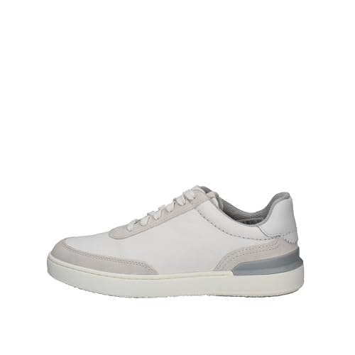 Clarks Herren CourtLite Tor Sneaker, White Canvas, 46 EU Clarks Herren CourtLite Tor Sneaker, White Canvas, 46 EU von Clarks