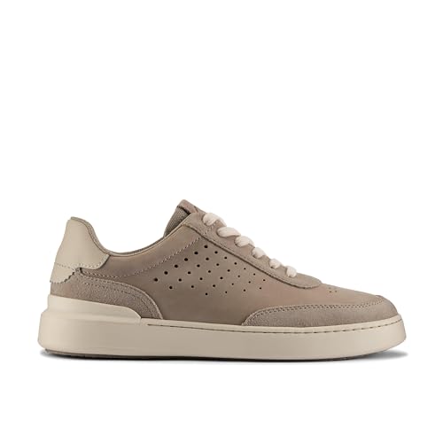Clarks Herren Courtlite Run Sneaker, Grey Nubuck, 42 EU von Clarks