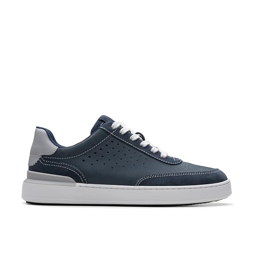 Clarks Herren Courtlite Run Sneaker, Marineblau, 39.5 EU von Clarks