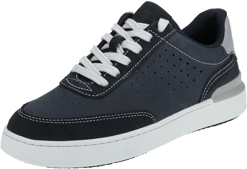 Clarks Herren Courtlite Run Sneaker, Navy Nubuck, 49 EU von Clarks