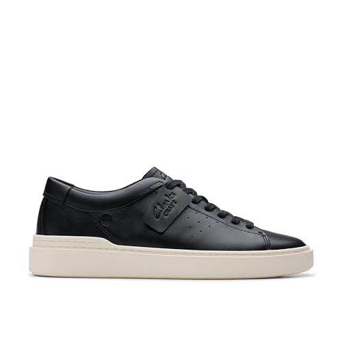 Clarks Herren Craft Swift Sneaker, Schwarzes Leder, 42 EU von Clarks