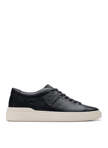 Clarks Herren Craft Swift Sneaker, Black Leather, 47 EU von Clarks