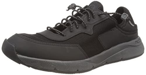Clarks Herren Davis Low Sneaker, Schwarze Kombination, 44.5 EU von Clarks