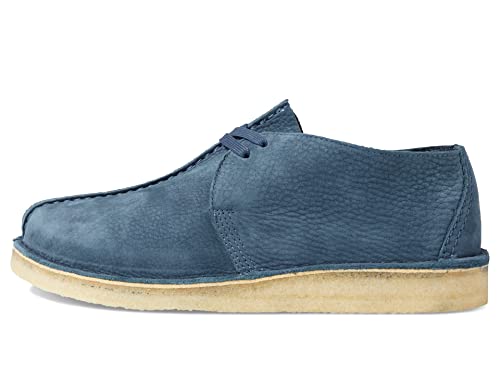 Clarks Herren Desert Trek Mokassin, Nubukleder Blau / Grau, 47 EU von Clarks