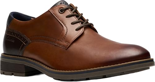 Clarks Herren Emmet Plain Oxford, Hellbraunes Leder, 40 EU von Clarks
