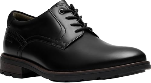 Clarks Herren Emmet Plain Oxford, Schwarz glatt, 38.5 EU von Clarks