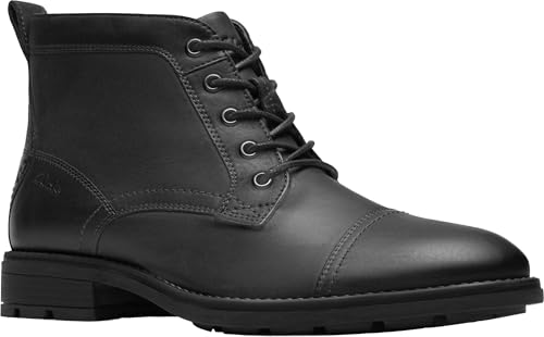 Clarks Herren Emmet Zip Combat Boot, Schwarz (used), 42.5 EU von Clarks