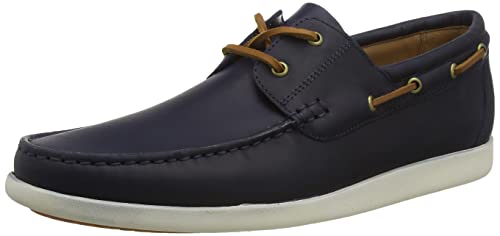 Clarks Herren Ferius Coast Bootsschuh Dark Blue Lea von Clarks