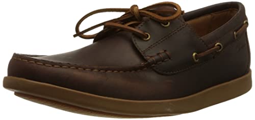 Clarks Herren Ferius Coast Bootsschuh Dark Tan Lea von Clarks