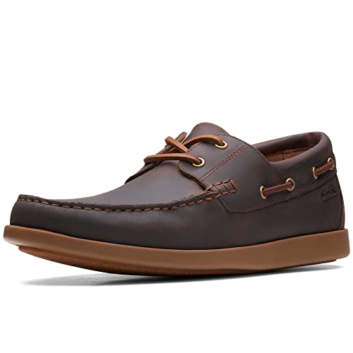Clarks Herren Ferius Coast Bootsschuh Dark Tan Lea von Clarks