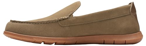 Clarks Herren Flexway Step Flacher Slipper, Olive Suede, 40 EU von Clarks