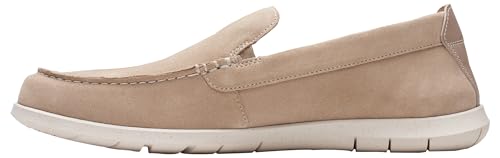 Clarks Herren Flexway Step Flacher Slipper, Sand Suede, 43 EU von Clarks