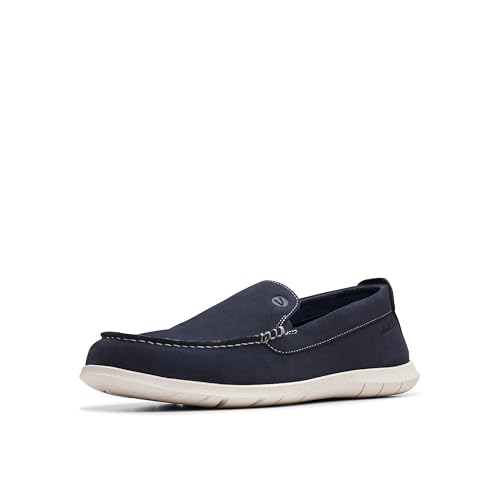 Clarks Herren Flexway Step Mokassin, Marineblau (Veloursleder), 44 EU Weit Clarks Herren Flexway Step Mokassin, Marineblau (Veloursleder), 44 EU Weit von Clarks