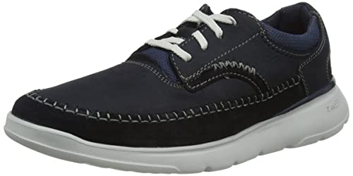 Clarks Herren Gaskill Lace Sneaker, Navy Nubuck, 44.5 EU von Clarks