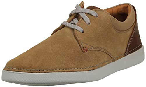 Clarks Herren Gereld Lace Sneaker, Dunkler Sand Wildleder, 39.5 EU von Clarks